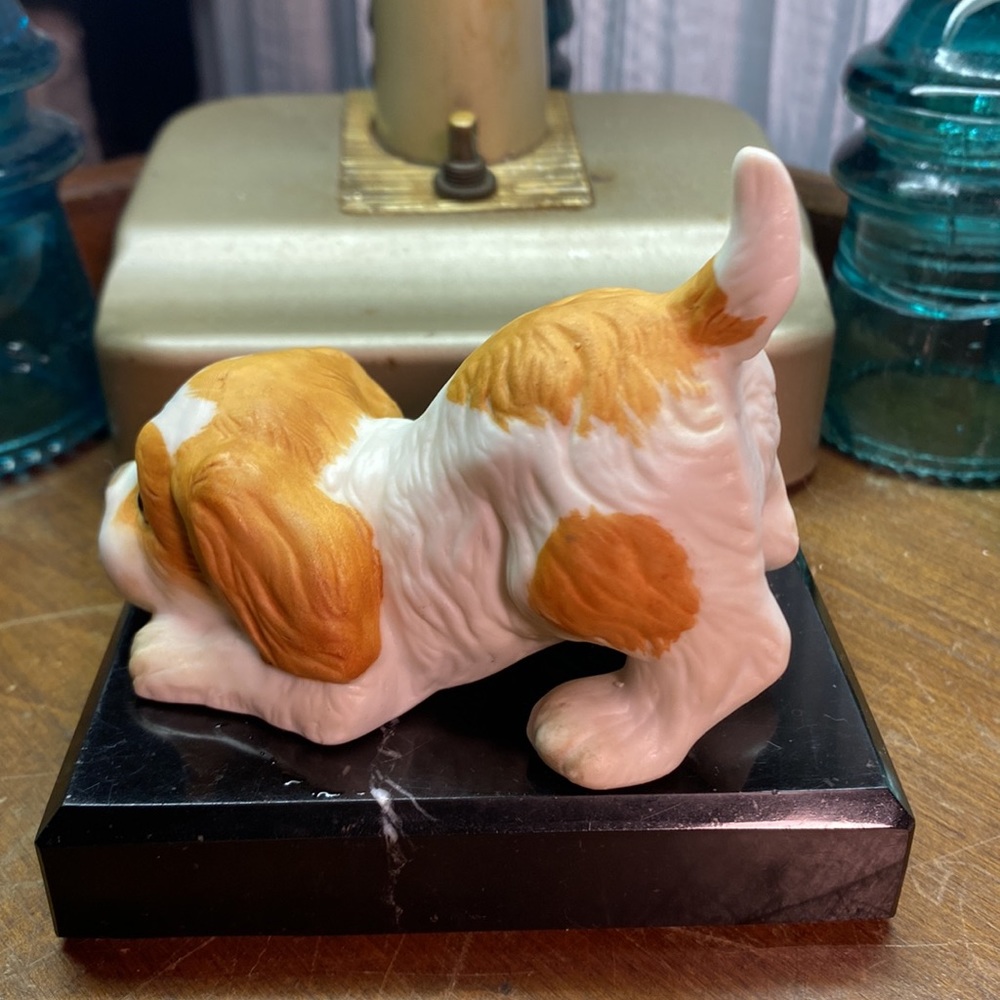 2 Vintage Homco Spaniel Dog Puppy Figurines Ruff and Tuff #1407 Home Interiors - Picture 5 of 12